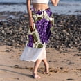 thumbnail image 6 of Grape Stylish Chiffon Beach Skirts and Summer Dresses for Women scalloped Off Shoulder Maxi Dress Dress Beach Dresses for Women, 6 of 6
