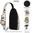 thumbnail image 3 of Sling Backpack,Black Cat Pumpkin Halloween Pattern Crossbody Bag with Water Bottle Holder,Waterproof Sling Bag for Men/Women with Chest Phone Holder for Hiking,Travel, 3 of 6