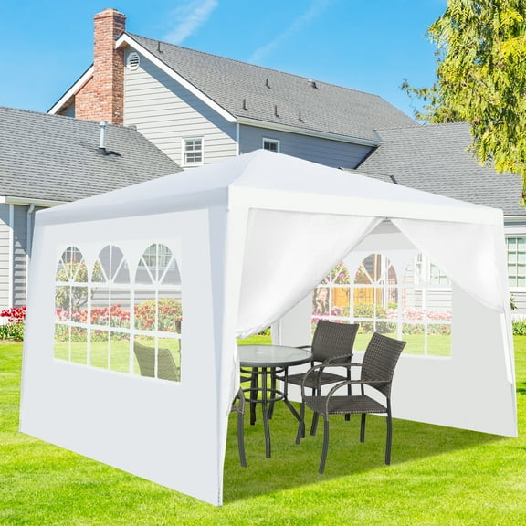 UBesGoo Party Wedding Tent Outdoor Camping Gazebo Canopy with 4 Sidewalls Canopy 10' X 10'