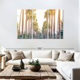 thumbnail image 3 of Elephant Stock Palm Trees In Los Angeles Wall Art - Horizontal Multi Panel Canvas - Dining Room Wall Decor - Floral And Botanical Multi Panel - White And Beige Decor - 74" x 48", 3 of 8