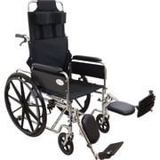 Roscoe Medical Standard Reclining Wheelchair, Detachable Desk Length Arms, 300 lb Weight Capacity