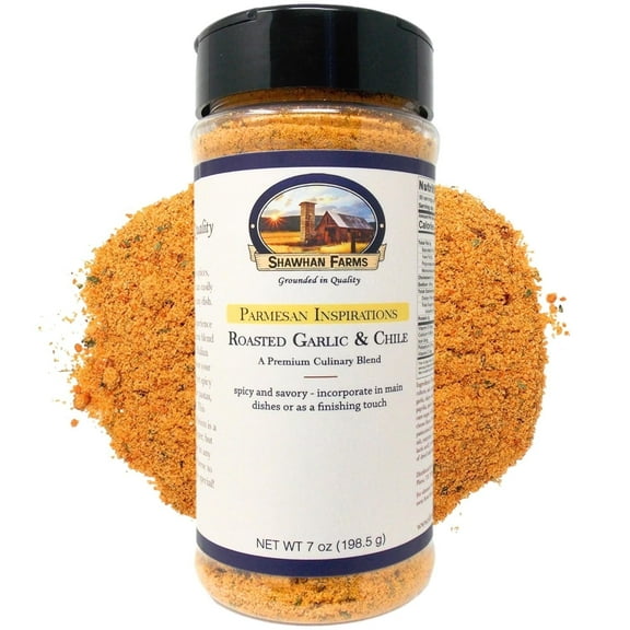 Roasted Garlic and Chile Parmesan Seasoning Topper | Shawhan Farms
