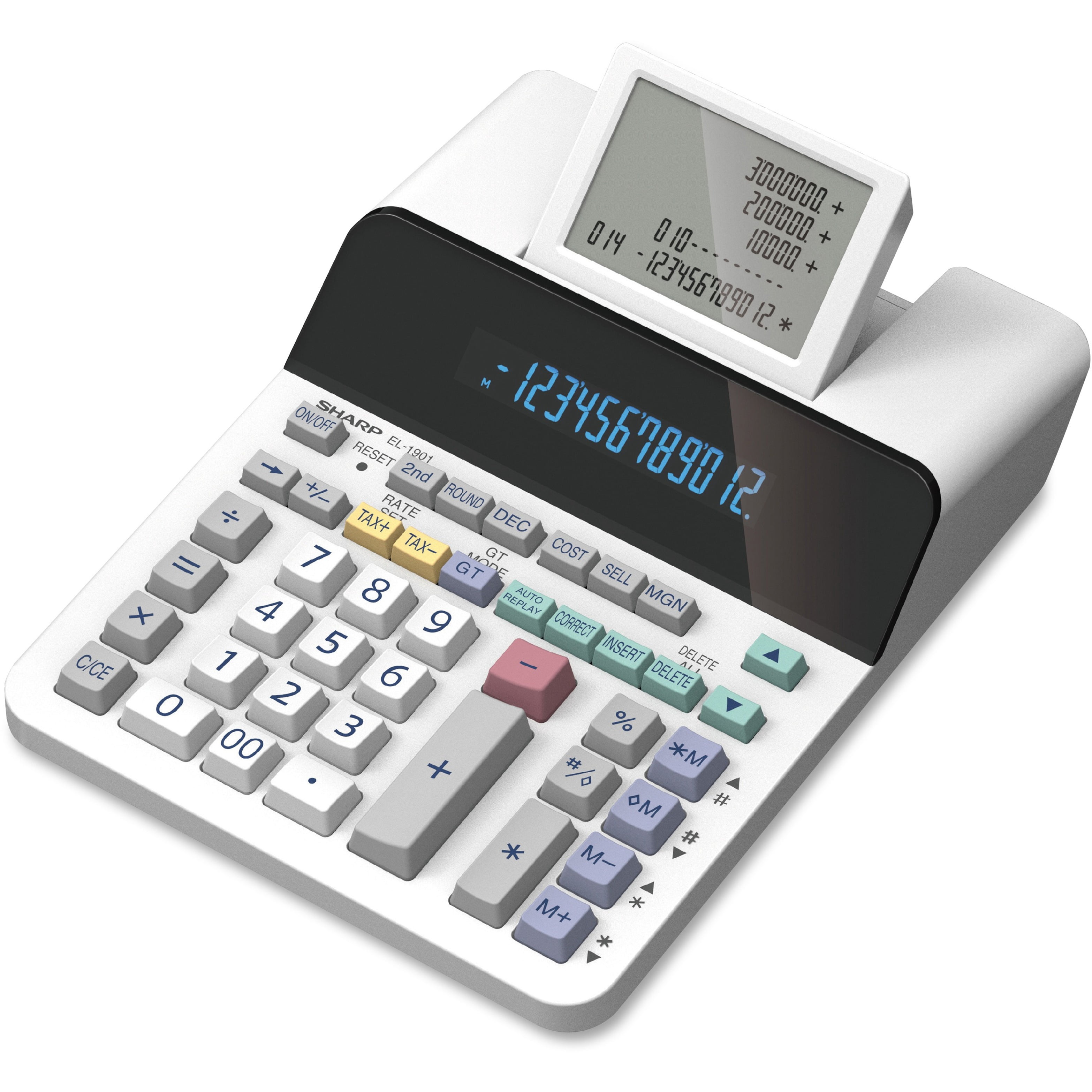 Sharp EL-1901 12 Digit Paperless Printing Calculator
