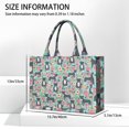 thumbnail image 3 of Large Capacity Tote Bag,Cute Pitbull Terriers Dog and Flowers Handbag Fashion Luxury Tote Bag,15.7"x13"x 5.1" Inches,Laptop Compatible, 3 of 6