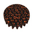 thumbnail image 3 of XMXT Waterproof Table Cloth, Halloween Ghost Faces Pattern Polyester Round Tablecloth for Dining Party Decor, 60 inches, 3 of 8
