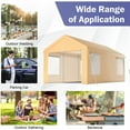 thumbnail image 5 of Gymax 10x20 ft Heavy-Duty Steel Carport Car Canopy Shelter Sidewalls Tent Garage, 5 of 10