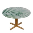 thumbnail image 3 of Acheng Palm Leaves Round Tablecloth, Tropical Jungle Palm Leaves with Charming Colors, Table Decoration for Banquet, Candy Buffet, and Dining Table 42-46, 3 of 8