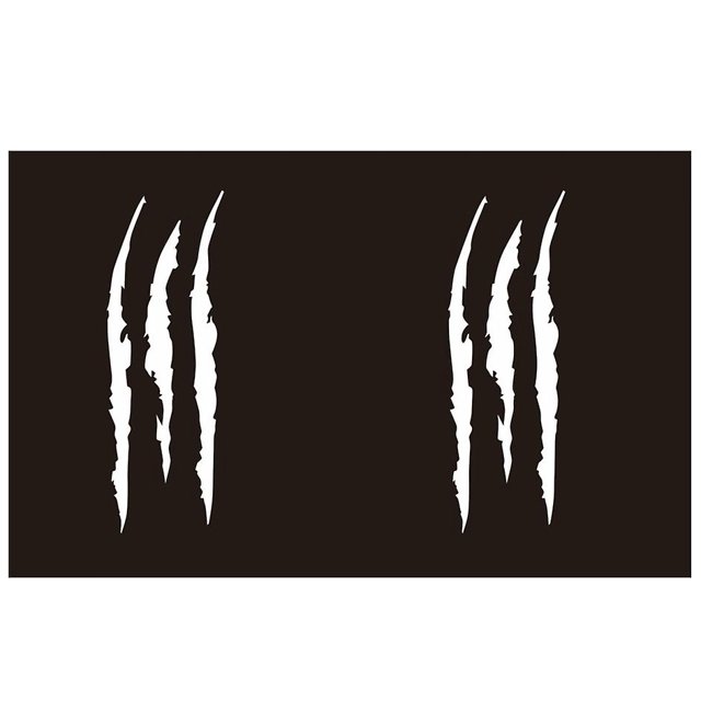 Pegatina de garra de monstruo, 2 piezas, pegatinas para coche, pegatinas para cejas, pegatinas para faros delanteros, pegatinas decorativas para motocicletas V