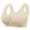 Beige, variant on Gymayou Women Front Closure Tank Bra Sports Bra Wirefree Plus Size Seamless Comfort Bralette Padded Yoga Sleep Workout Bras Beige L