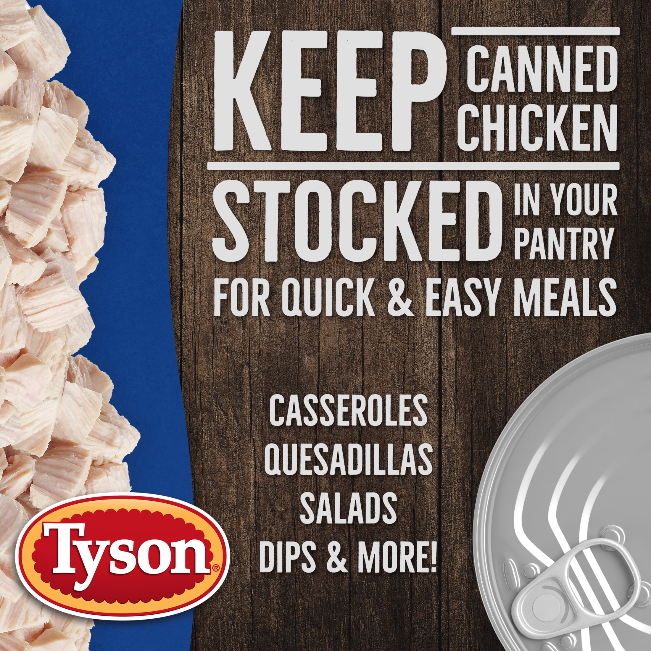 (2 pack) Tyson White Premium Chunk Chicken Breast, 12.5 oz Can (2 Pack)