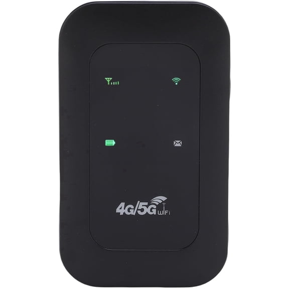 4G 5G Portable WiFi Hotspot Mobile Router with 2100mAh Battery & SIM Card Slot for Travel Home 150Mbps High Speed Supports 10 Devices