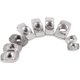 thumbnail image 1 of Tuerca en T, 50 piezas Tuerca en T Estándar europeo Sujetador de acero al carbono plateado galvanizado, 1 of 5