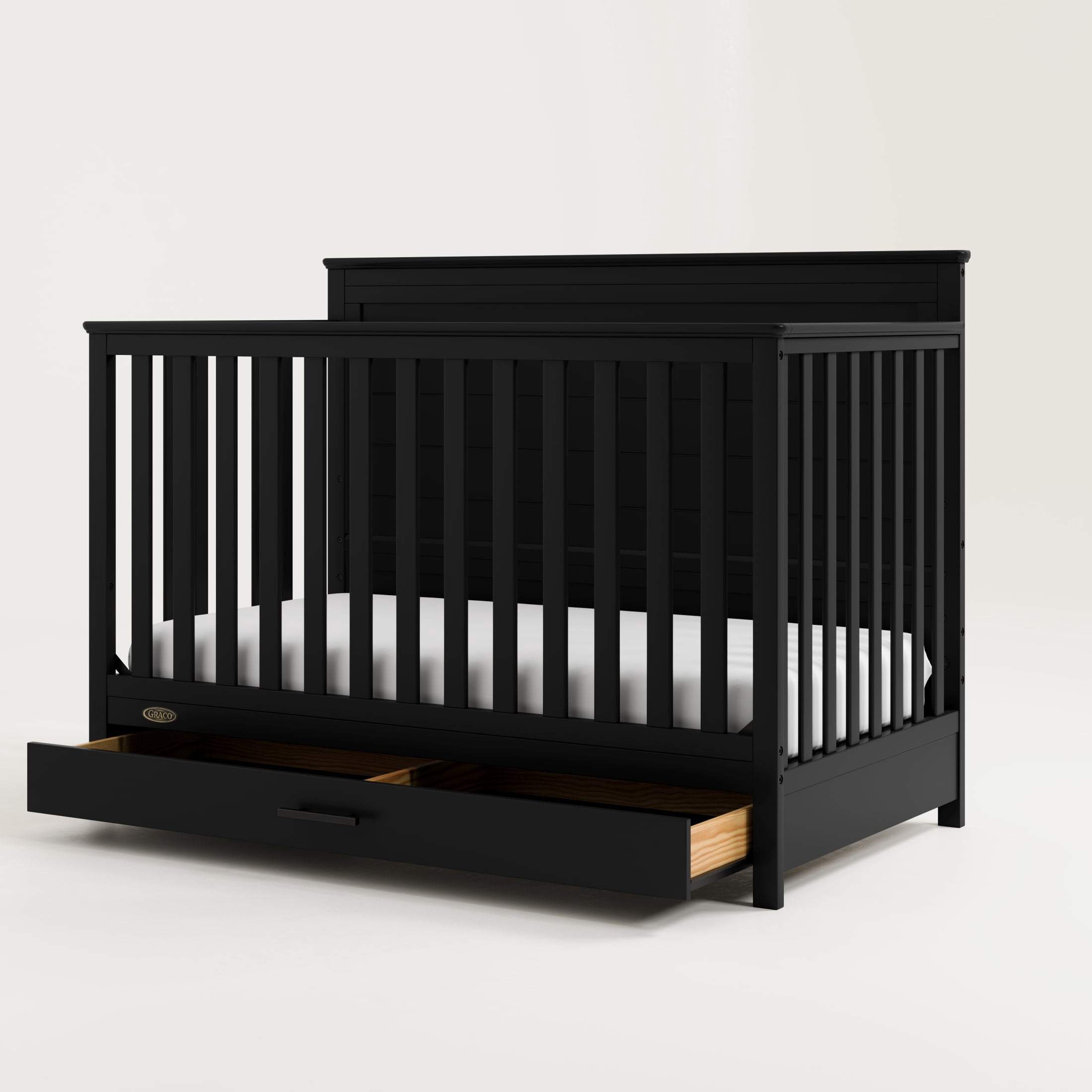 Graco Tristan Convertible Crib With Drawer - Black