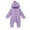 Purple, variant on Fesfesfes Toddler Baby Bodysuit Girls Boy Zipper Long Sleeve Cute Dinosaur Siamese Climbing Romper