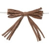 3 Unit 3-3/4" Chocolate Brown Pre-Tied Raffia Paper Bows, 18 Pc/unit