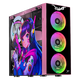 thumbnail image 1 of Gabinete Gamer XTREME PC GAMING D.VA Edition Media Torre ATX 600W 4 Fan Cristal Templado RGB Rosa, 1 of 6