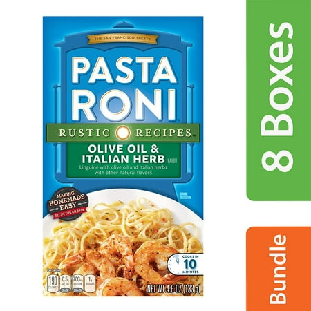 (8 Pack) Pasta Roni Rustic Recipes, Olive Oil & Italian Herb, 4.6 oz.