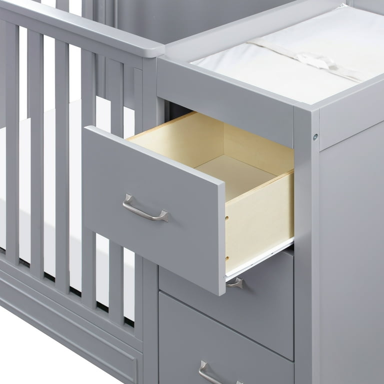 DaVinci Charlie 4 in 1 Convertible Mini Crib Changer in Grey Walmart