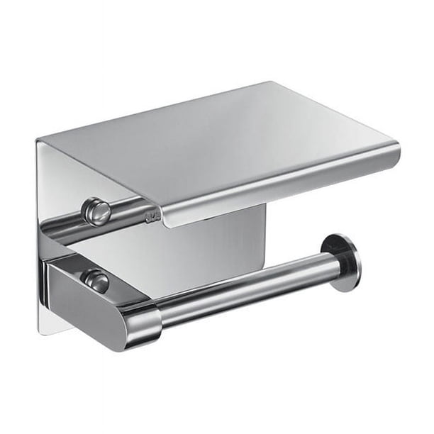 Caja de papel higiénico, soporte para teléfono móvil, soporte para rollo de papel higiénico, soporte para pañuelos de acero inoxidable 304, caja de papel higiénico sin perforaciones, papel higiénico