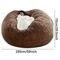 thumbnail image 3 of PRETXORVE 1Pc Chair Cover Large Circular Softfluffy Comfortable Velvet Sofa Cover for Living Room Bedroom Office Home Decoration Onlycover No Filler 150Cmx75Cm, 3 of 5