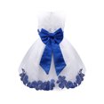 thumbnail image 3 of CHICTRY Baby Girls Elegant Flower Tulle Princess Dress Pageant Wedding Bridesmaid Birthday Party Dress Navy Blue 4, 3 of 5