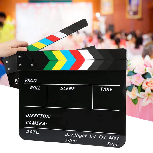 Clearly Visible Director Clapperboard Film Action Clapperboard For Role Playing, Editing, Video Production, Camera Photography, Etc