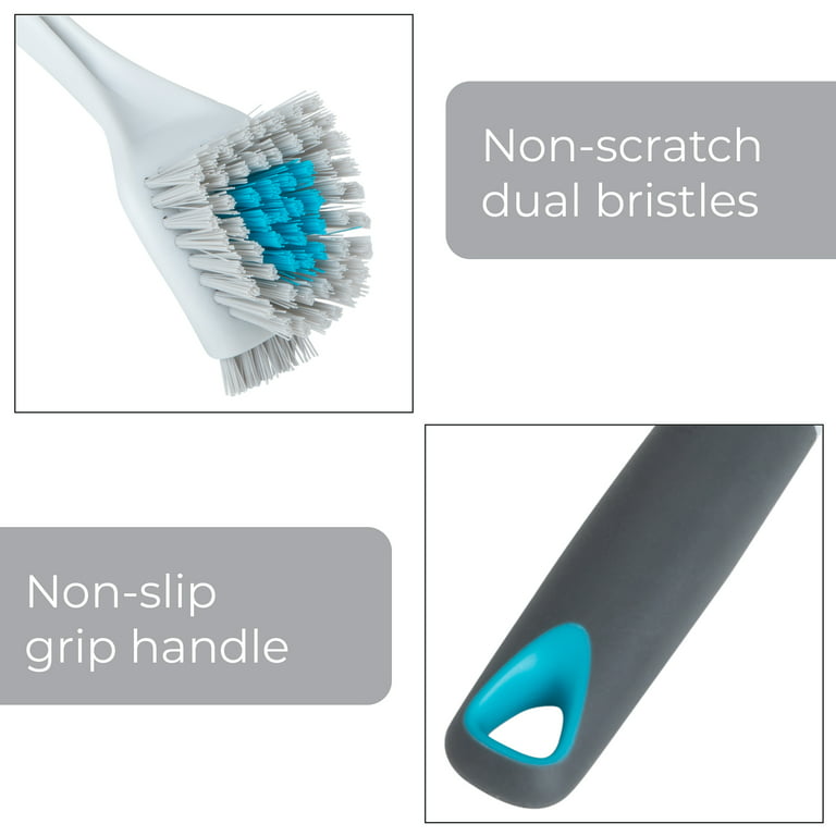 Smart Design Grout Brush - Non-Slip Handle - Non-Scratch - Long Lasting Bristles