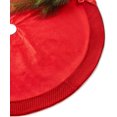 thumbnail image 1 of Holiday Lane Red Knit Border Tree Skirt, 1 of 1
