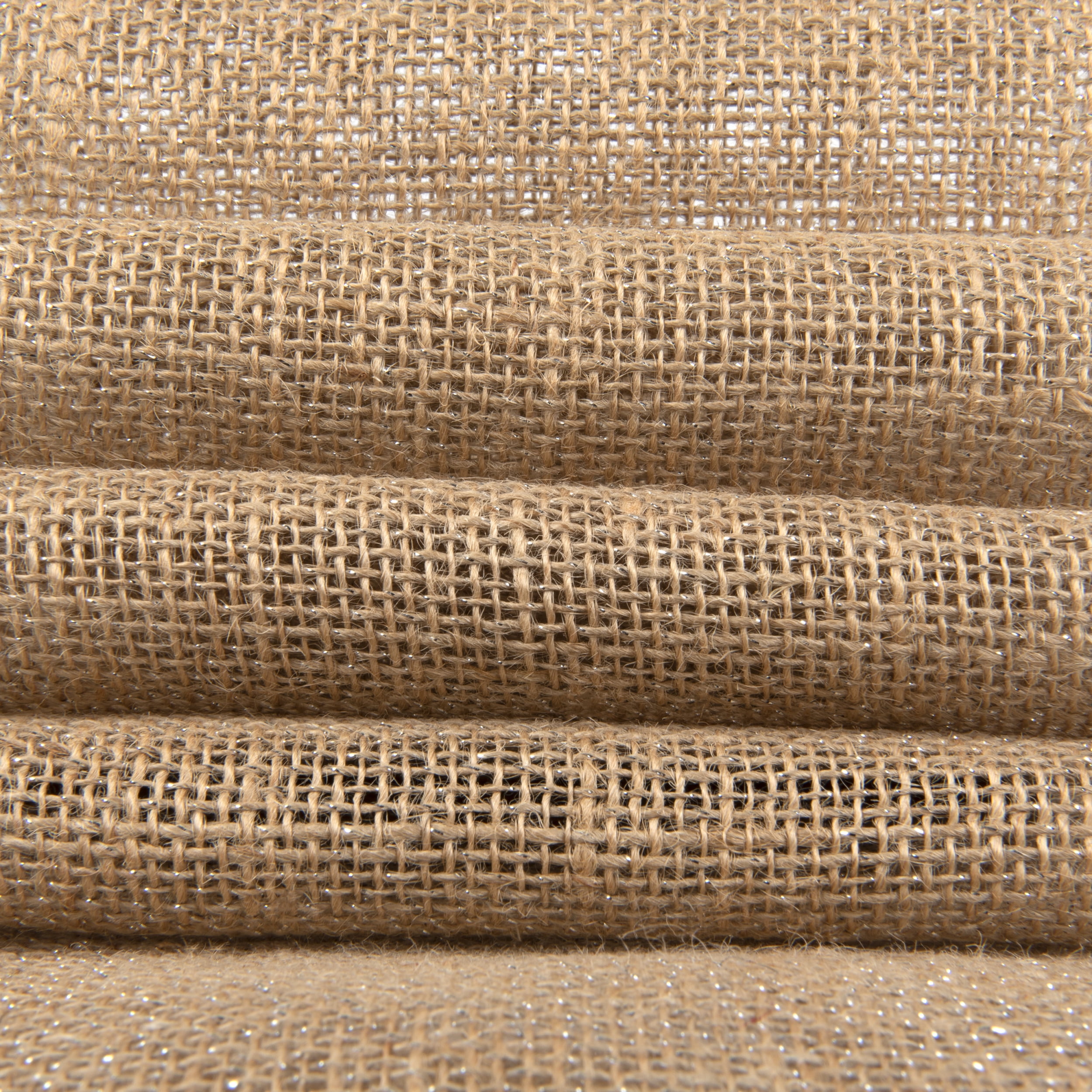 Love, Laugh, Craft Jute Burlap Roll Precut, 6"W x 5-Yards, 7 Rolls, 740-25KIT, Brown/Silver Tinsel
