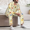 thumbnail image 7 of Kdxio Colorful Cartoon Snail Men’s Pajama Set Pajamas For Men 2 Piece PJ Set with Men Pajama Pants and Long Sleeve T-Shirt Lounge Set-Large, 7 of 7