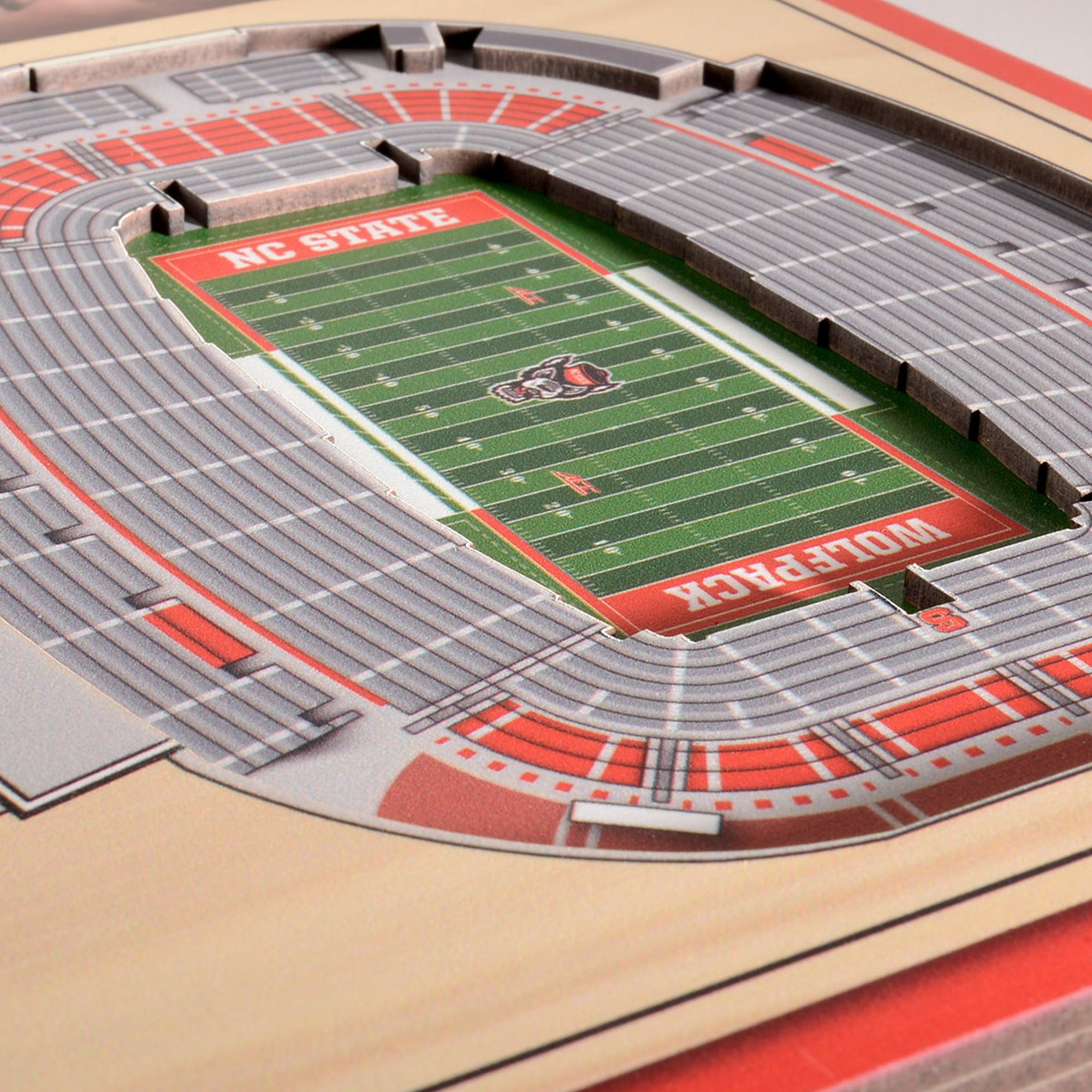 NC State Wolfpack 3D StadiumView Picture Frame