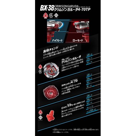 ベイブレードX BX-38 ブースター クリムゾンガルーダ4-70TP (タカラトミー おもちゃ)