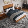 thumbnail image 4 of Charlotte Queen Solid Wood Low Profile Platform Bed in Light Toffee, 4 of 13