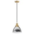 thumbnail image 1 of Henn&Hart 8" Polished Nickel Finish Metal Pendant, 1 of 10