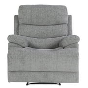 OakvillePark Kalmar Chenille Fabric Upholstered Glider Reclining Chair, Gray