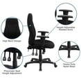 thumbnail image 2 of High Back Black Fabric Multifunction Ergonomic Swivel Task Chair with Adjustable Arms, 2 of 9