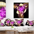 thumbnail image 4 of Designart Purple and Golden Fractal Flower Design - Abstract Throw Pillow - 16x16, 4 of 5