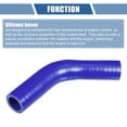 thumbnail image 4 of Unique Bargains 1 Pcs 19-22mm 0.75"-0.87" ID 90mm 3.54" Length 45° Blue Car Silicone Hose, 4 of 7