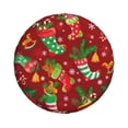 thumbnail image 2 of Bingfone X-Mas And New Year Spare Tire Cover Weatherproof Universal Wheel Protectors For Rv Camper Travel Trailer Suv Truck 15 Inch, 2 of 9