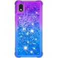 thumbnail image 2 of Samsung Galaxy A01 Core Case,Creativity Clear Gradient Quicksand Glitter Flowing Liquid Floating TPU Case Bling Diamond Sparkle Cover for Samsung Galaxy A01 Core JB Purple Navy, 2 of 7