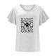 thumbnail image 4 of Camiseta informal para mujer, blusa estampada con volantes, manga corta, cuello en V, Tops Fridja  ghk7212, 4 of 5