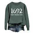 thumbnail image 4 of Womens Halloween Crewneck Sweatshirts Fall 1692 Ghost Printed Long Sleeve Pullover Tops Fashion Casual Relaxed Fit Blouses Z002-Grey XL, 4 of 5