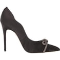 thumbnail image 6 of Sam Edelman Deela Black Satin Pointed Toe Slip On Stiletto Heel Fashion Pumps (Black Satin, 5.5), 6 of 6
