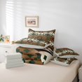 thumbnail image 5 of Homewish Bohemian Aztec Women Twin Bedding Sets 7-Piece, Brown Stripes Abstract Bedding Comforter Set, Rustic Farmhouse Style Reversible Sheet Sets, Lightweight Room Decor, 5 of 7
