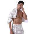 thumbnail image 7 of Colevkie Men's 2 Pcs Shower Skirt & Bath Towel Set for Bathroom Hotel Spa Beach Towel Wrap Set Soft Absorbent Portable, 7 of 7