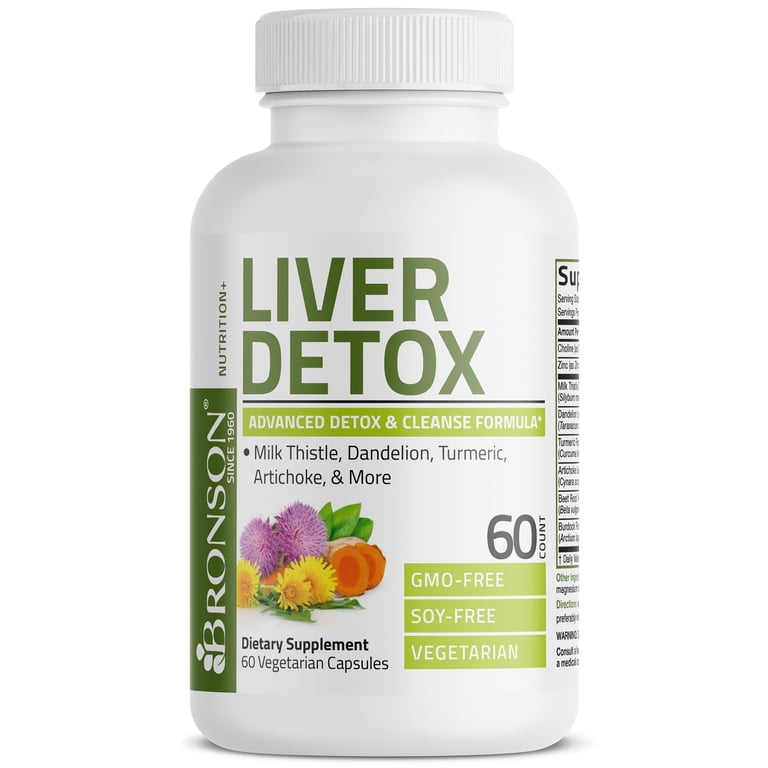 Bronson Liver Support Capsules, 60 Vegetarian Capsules - Walmart.com