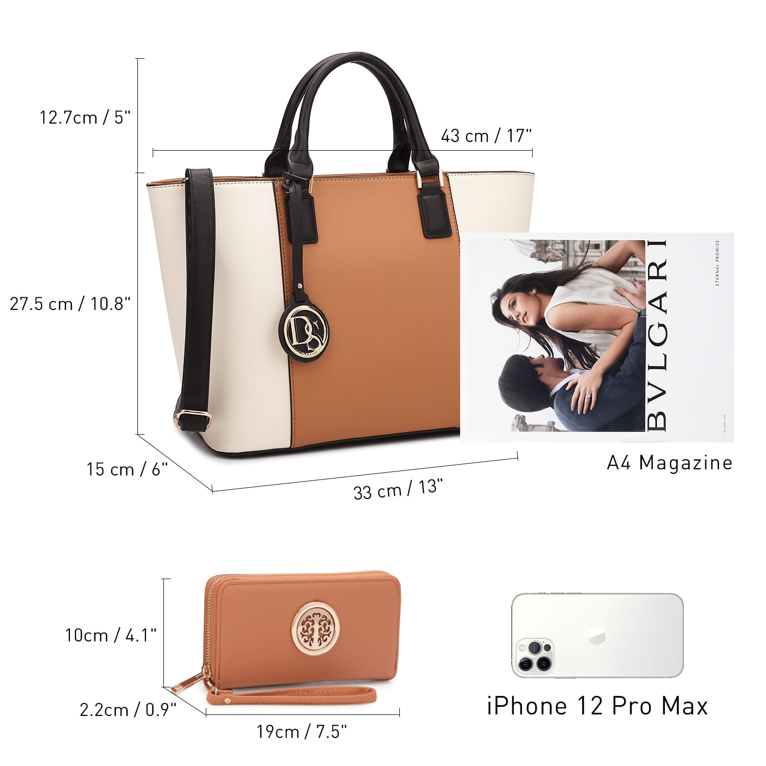 Dasein Women's Handbags Purses Large Tote Shoulder Bag top Handle Satchel Bag for Work