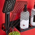 thumbnail image 4 of simhoa Wall Shelf Shower Rack Multifunctional Wall Hanging Rectangular for Bathroom Black, 4 of 8