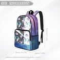 thumbnail image 7 of COEQINE Large Clear Backpack 17 Inch Transparent Bookbag for Women College, Heavy Duty PVC Polyester Backpack for Work Travel, Stylish Daypack for Concert Stadium, Galaxy Star Cat, 7 of 7