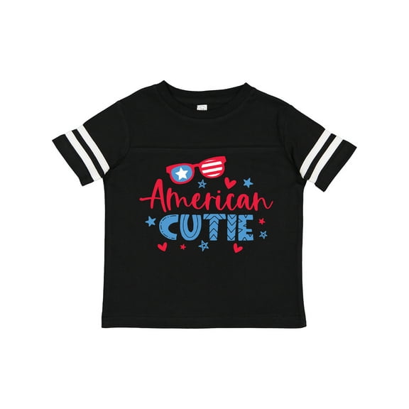 Inktastic 4th of July American Cutie Red and Blue Stars and Hearts Boys or Girls Toddler T-Shirt